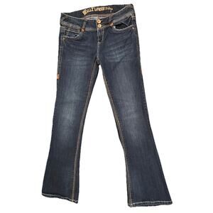 Wallflower Vintage Women's Bling Flare Dark Denim Jeans Size 11